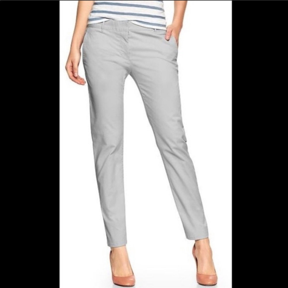 GAP Skinny Mini Khakis Grey/ Gray